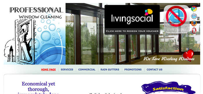 Officially registered as <b>WeLoveWashingWindows </b> (WLWW) - Residential Services throughout most of Alameda & Contra Costa counties - Introduced a commercial line for small retail businesses - Featured deal in LivingSocial