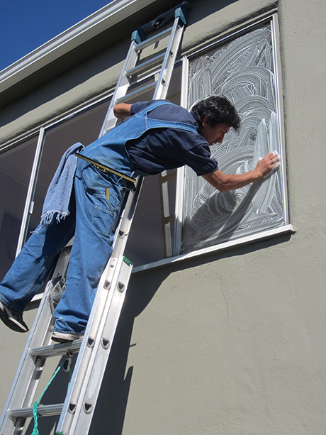 We look for and clean spider webs, dirty frames/sills, paint and/or other construction residue (additional fees may apply).
